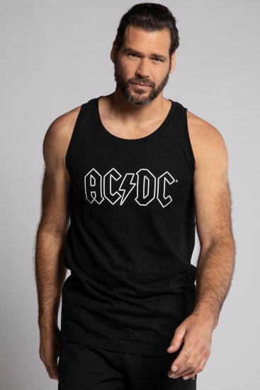 JP1880 AC/DC Graphic Comfort Fit Band Tank Top Black - T-skjorter - Store T-skjorter - 2XL-14XL