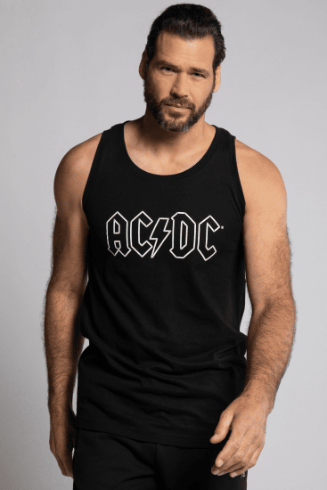 JP1880 AC/DC Graphic Comfort Fit Band Tank Top Black - T-skjorter - Store T-skjorter - 2XL-14XL