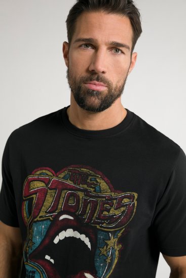 JP1880 Rolling Stones Graphic Band T-Shirt Black - T-skjorter - Store T-skjorter - 2XL-14XL