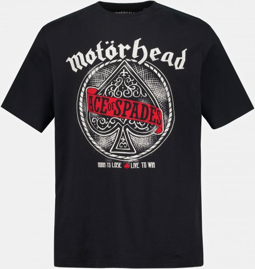 JP1880 Motörhead ACE Graphic Comfort Fit Band T-Shirt Black - T-skjorter - Store T-skjorter - 2XL-14XL
