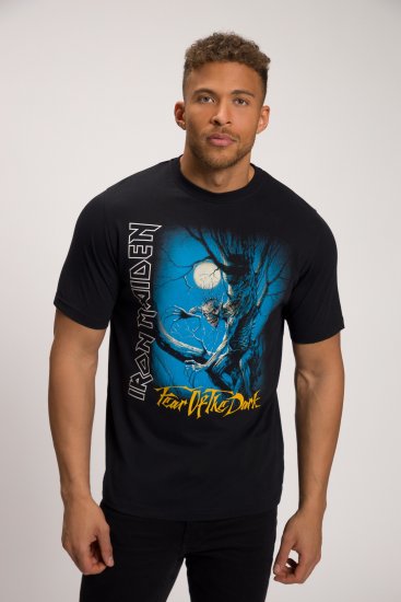 JP1880 Iron Maiden Graphic Comfort Fit Band T-Shirt Black - T-skjorter - Store T-skjorter - 2XL-14XL