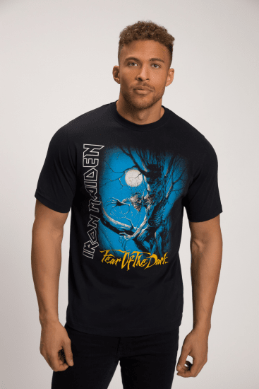 JP1880 Iron Maiden Graphic Comfort Fit Band T-Shirt Black - T-skjorter - Store T-skjorter - 2XL-14XL