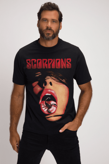 JP1880 Scorpions Graphic Comfort Fit Band T-Shirt Black - T-skjorter - Store T-skjorter - 2XL-14XL