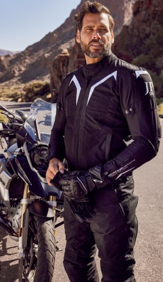 JP1880 3D Mesh Insert Motorcycle Jacket Black - Motorsykkelklær i plusstørrelser - Motorsykkelklær i store størrelser for menn