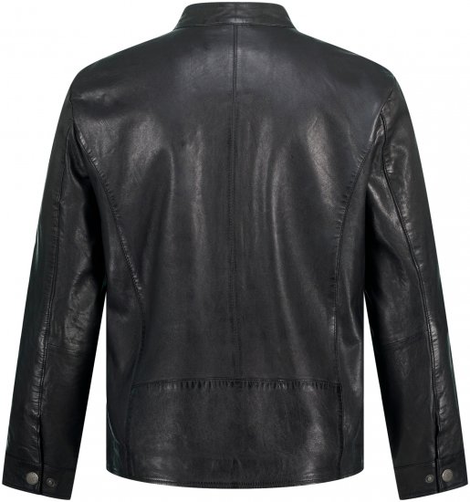 JP1880 Biker Style Leather Jacket Black - Jakker - Store jakker - 2XL-12XL
