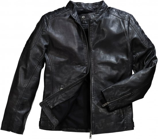 JP1880 Classic Biker Style Leather Jacket Black - Jakker - Store jakker - 2XL-12XL
