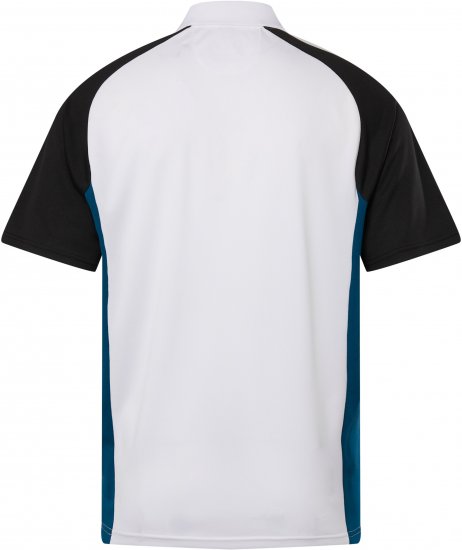 JP1880 FLEXNAMIC® QuickDry Tennis Polo Black-White-Blue - Sportsklær & turklær - Sportsklær till herre i store størrelser