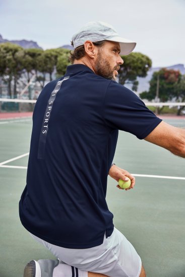 JP1880 FLEXNAMIC® QuickDry Tennis Polo Dark Navy - Sportsklær & turklær - Sportsklær till herre i store størrelser