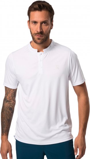 JP1880 Henley QuickDry Tennis T-Shirt Snow White - Sportsklær & turklær - Sportsklær till herre i store størrelser