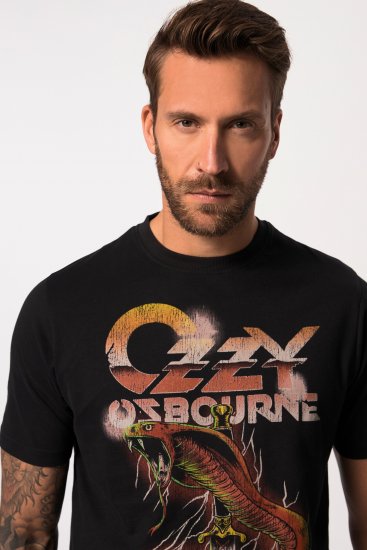 JP1880 Ozzy Osbourne Graphic Band T-Shirt Black - T-skjorter - Store T-skjorter - 2XL-14XL