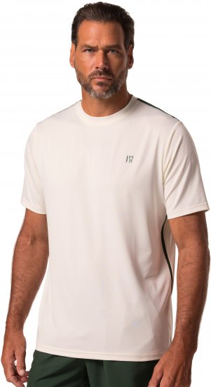 JP1880 QuickDry Stripes Tennis T-Shirt Off White - Sportsklær & turklær - Sportsklær till herre i store størrelser