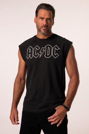 JP1880 AC/DC Classic Logo Band Tank Top Black - T-skjorter - Store T-skjorter - 2XL-14XL