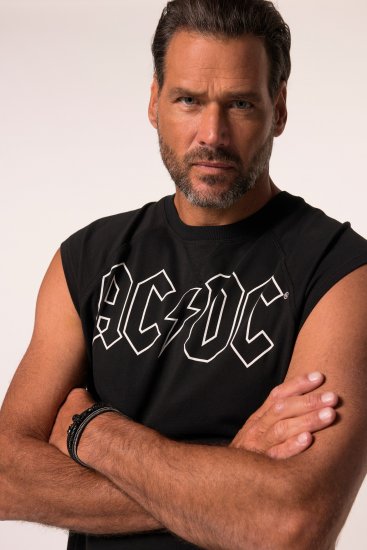 JP1880 AC/DC Classic Logo Band Tank Top Black - T-skjorter - Store T-skjorter - 2XL-14XL