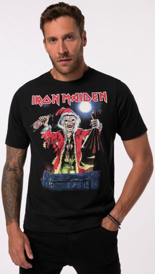 JP1880 Iron Maiden X-Mas Eddie Band T-Shirt Black - T-skjorter - Store T-skjorter - 2XL-14XL