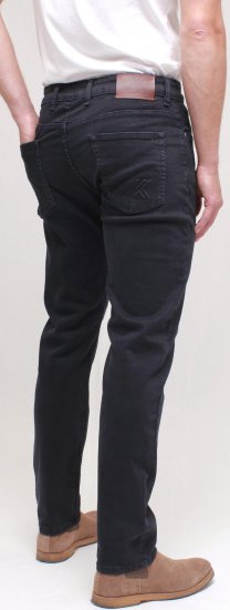 Kam Jeans Bens Embossed Reg Fit Jeans Blue-Black - Jeans og bukser - Store Bukser og Store Jeans