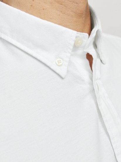 Jack & Jones Brook Oxford Long Sleeve Shirt White - Skjorter - Store skjorter - 2XL-8XL