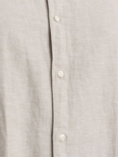 Jack & Jones Breeze Linen Blend Long Sleeve Shirt Crockery - Skjorter - Store skjorter - 2XL-8XL