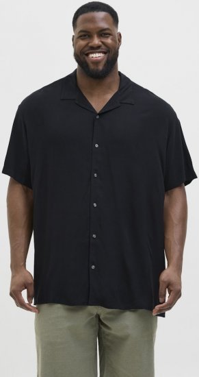 Jack & Jones Jeff Resort Shirt Black - Skjorter - Store skjorter - 2XL-8XL