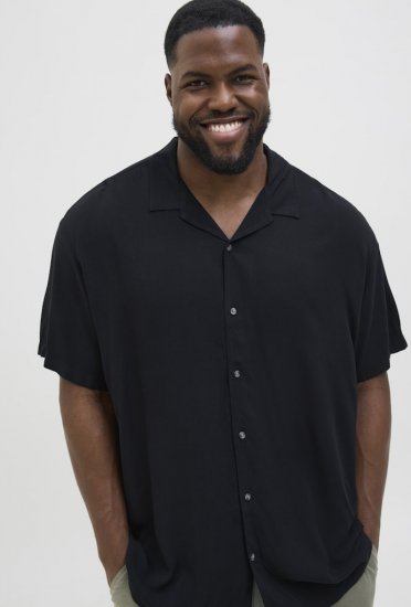 Jack & Jones Jeff Resort Shirt Black - Skjorter - Store skjorter - 2XL-8XL