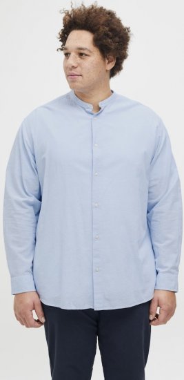 Jack & Jones Breeze Poplin Long Sleeve Shirt Chambray Blue - Skjorter - Store skjorter - 2XL-8XL