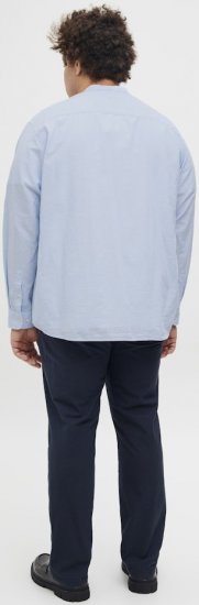 Jack & Jones Breeze Poplin Long Sleeve Shirt Chambray Blue - Skjorter - Store skjorter - 2XL-8XL