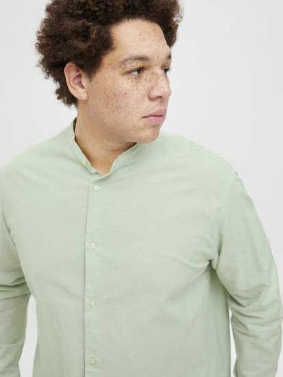 Jack & Jones Breeze Poplin Long Sleeve Shirt Iceberg Green - Skjorter - Store skjorter - 2XL-8XL