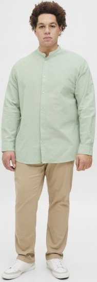 Jack & Jones Breeze Poplin Long Sleeve Shirt Iceberg Green - Skjorter - Store skjorter - 2XL-8XL