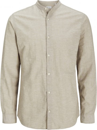 Jack & Jones Breeze Poplin Long Sleeve Shirt Beige - Skjorter - Store skjorter - 2XL-8XL