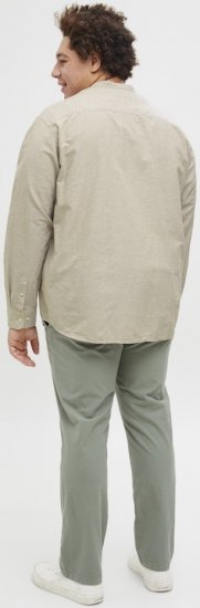 Jack & Jones Breeze Poplin Long Sleeve Shirt Beige - Skjorter - Store skjorter - 2XL-8XL