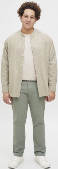 Jack & Jones Breeze Poplin Long Sleeve Shirt Beige - Skjorter - Store skjorter - 2XL-8XL