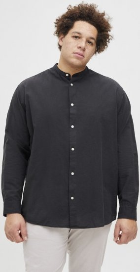 Jack & Jones Breeze Poplin Long Sleeve Shirt Black - Skjorter - Store skjorter - 2XL-8XL