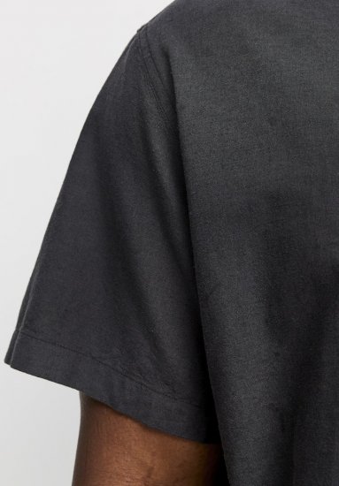 Jack & Jones Breeze Linen Blend Short Sleeve Shirt Black - Skjorter - Store skjorter - 2XL-8XL