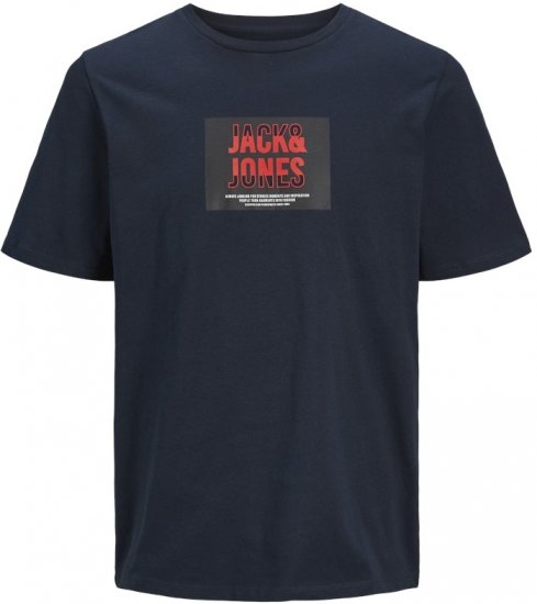 Jack & Jones Hudson Crew Neck T-Shirt Navy - T-skjorter - Store T-skjorter - 2XL-14XL