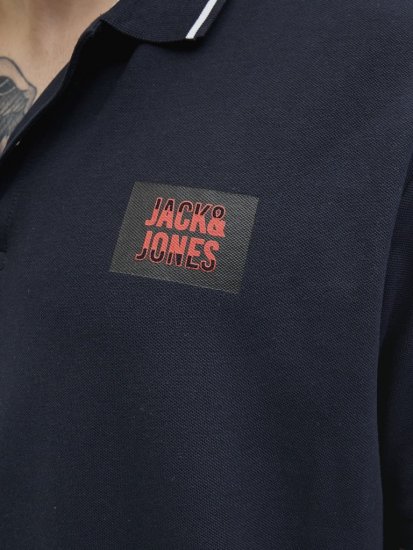 Jack & Jones Hudson Short Sleeve Polo Dark Navy - Polo- & piqueskjorter - Poloskjorte i store størrelser - 2XL-8XL
