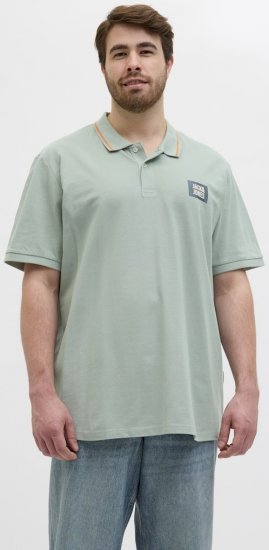Jack & Jones Hudson Short Sleeve Polo Iceberg Green - Polo- & piqueskjorter - Poloskjorte i store størrelser - 2XL-8XL