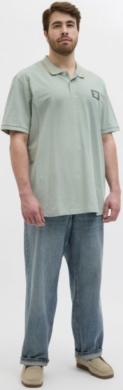 Jack & Jones Hudson Short Sleeve Polo Iceberg Green - Polo- & piqueskjorter - Poloskjorte i store størrelser - 2XL-8XL