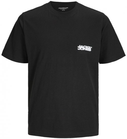 Jack & Jones Sago Branded Crew Neck T-Shirt Black - T-skjorter - Store T-skjorter - 2XL-14XL