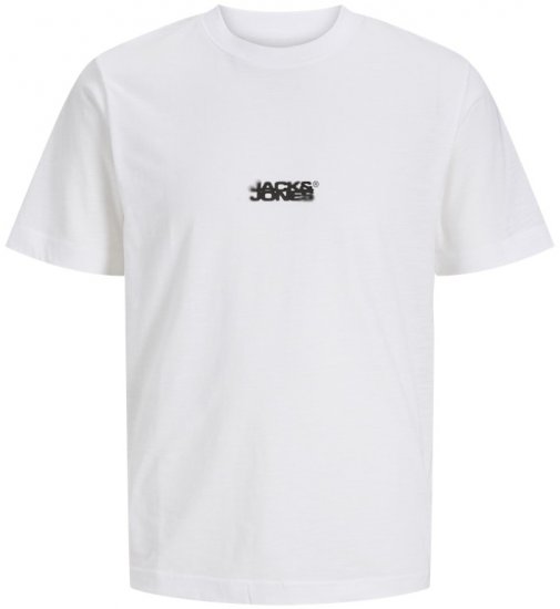 Jack & Jones Sago Branded Crew Neck T-Shirt Bright White - T-skjorter - Store T-skjorter - 2XL-14XL