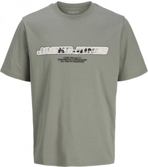 Jack & Jones Lido Core Front Print T-Shirt Shadow Grey - T-skjorter - Store T-skjorter - 2XL-14XL