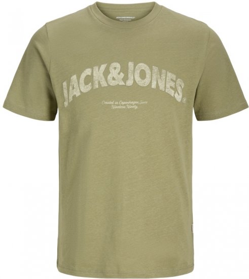 Jack & Jones Almeria Bold Branding T-Shirt Khaki Green - T-skjorter - Store T-skjorter - 2XL-14XL
