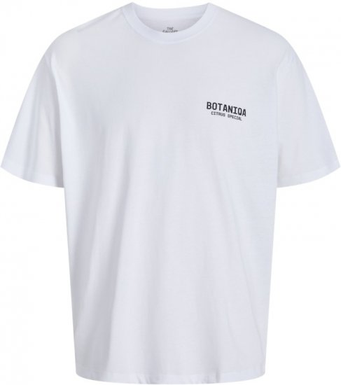 Jack & Jones Botaniq Crew Neck T-Shirt Bright White - T-skjorter - Store T-skjorter - 2XL-14XL