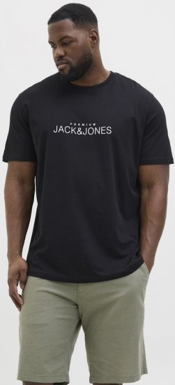 Jack & Jones Lavance Crew Neck T-Shirt Black Beauty - T-skjorter - Store T-skjorter - 2XL-14XL