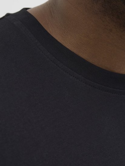 Jack & Jones Lavance Crew Neck T-Shirt Black Beauty - T-skjorter - Store T-skjorter - 2XL-14XL
