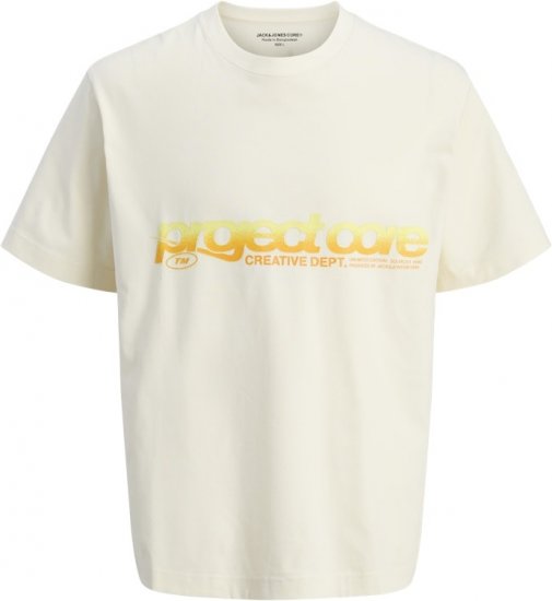 Jack & Jones Project Core Loose Fit Summer T-Shirt Off White - T-skjorter - Store T-skjorter - 2XL-14XL