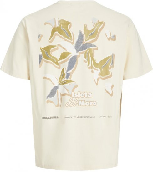 Jack & Jones Almeria Back Print T-Shirt Antique White - T-skjorter - Store T-skjorter - 2XL-14XL