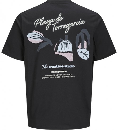 Jack & Jones Almeria Back Print T-Shirt Black - T-skjorter - Store T-skjorter - 2XL-14XL