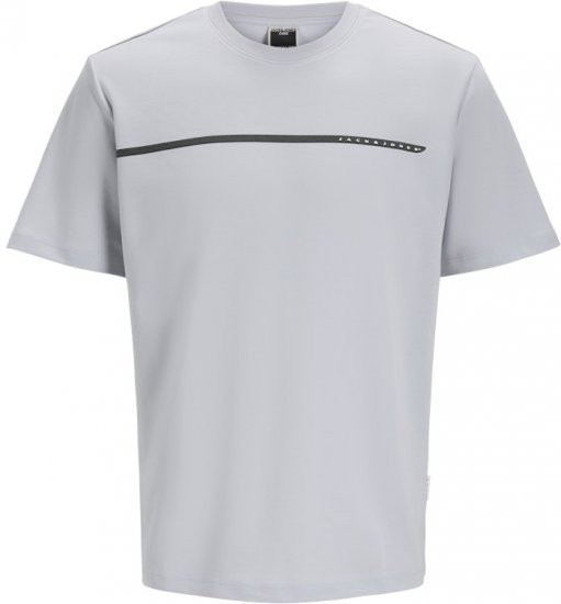 Jack & Jones Fusion Black Line Crew Neck T-Shirt Grey - T-skjorter - Store T-skjorter - 2XL-14XL