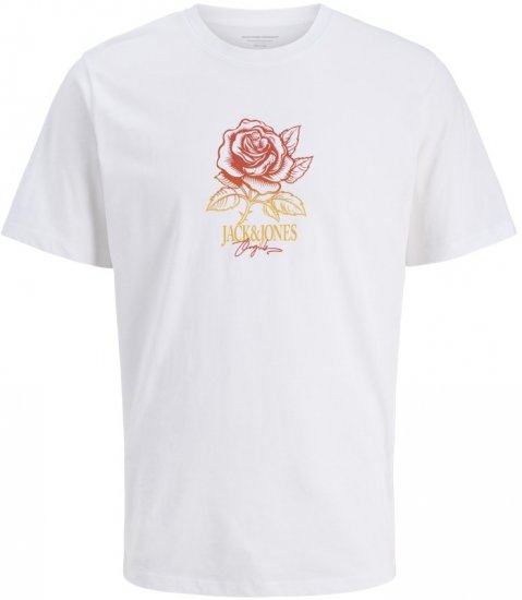 Jack & Jones Almeria Crew Neck T-Shirt Bright White - T-skjorter - Store T-skjorter - 2XL-14XL