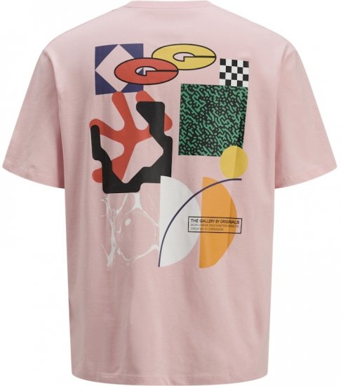 Jack & Jones Fold Crew Neck T-Shirt Tickled Pink - T-skjorter - Store T-skjorter - 2XL-14XL