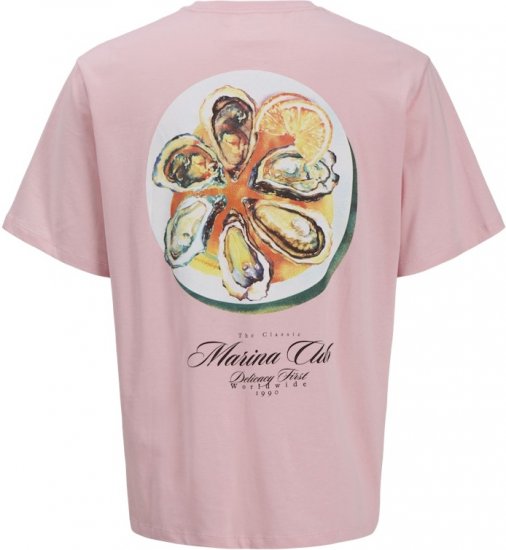 Jack & Jones Marina Crew Neck T-Shirt Tickled Pink - T-skjorter - Store T-skjorter - 2XL-14XL